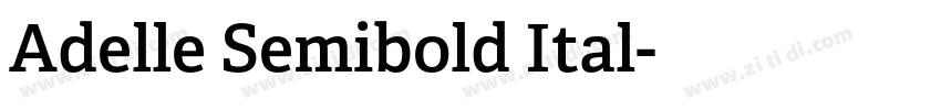 Adelle Semibold Ital字体转换